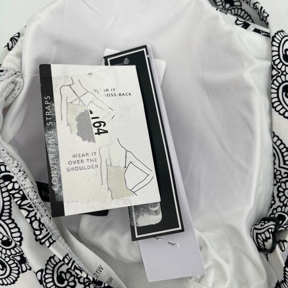 La Blanca Swimsuit Size 18W Oasis Strappy One Piece Mio NWT Paisley B&W Plus - Picture 8 of 16